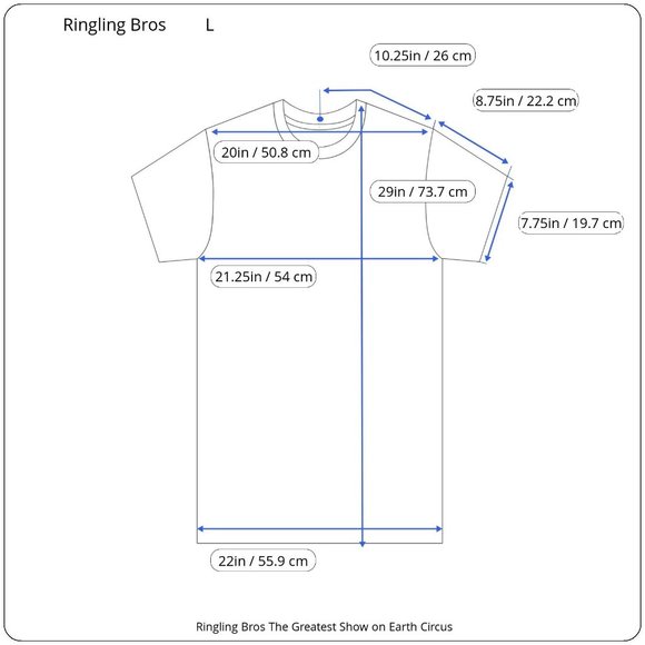 Ringling Bros Circus T-Shirt - The Greatest Show on Earth - Size L - 100% Cotton - Picture 2 of 6